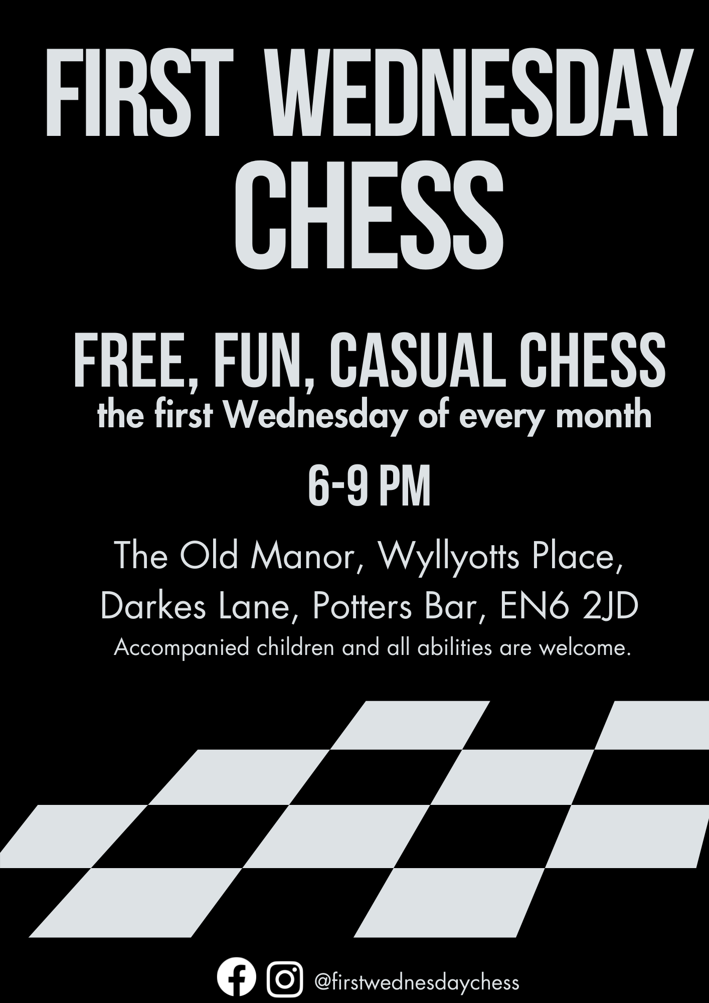 First Wednesday Chess Poster