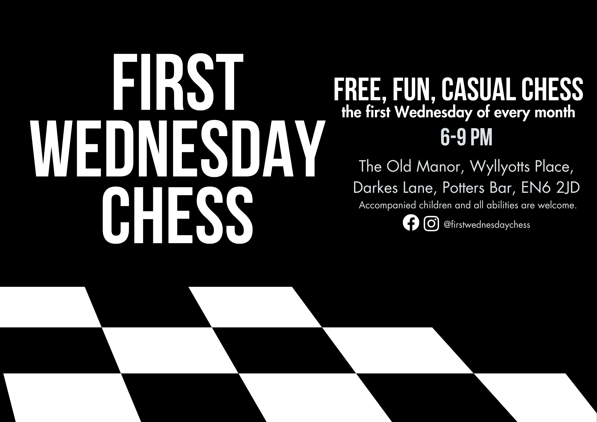 First Wednesday Chess flyer